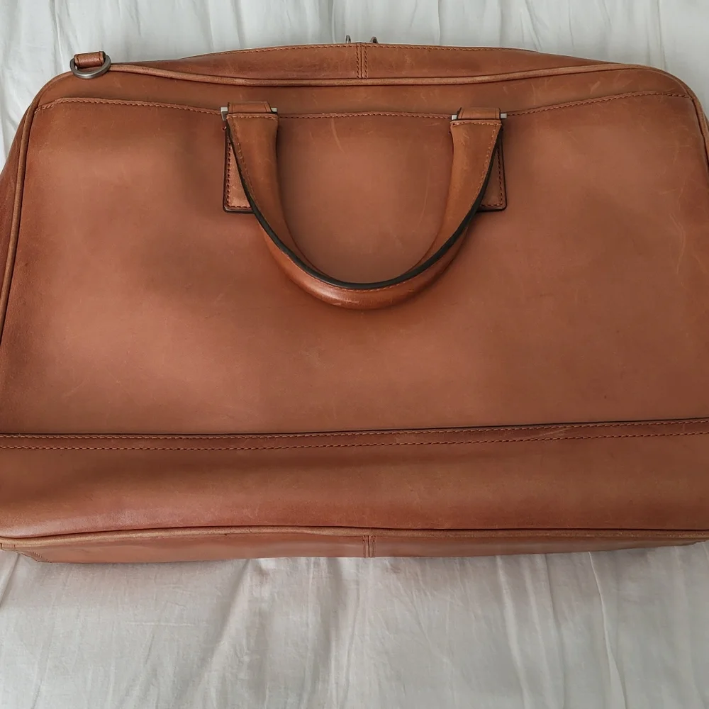 Jack Spade Fulton Leather Darrow Briefcase Laptop Bag